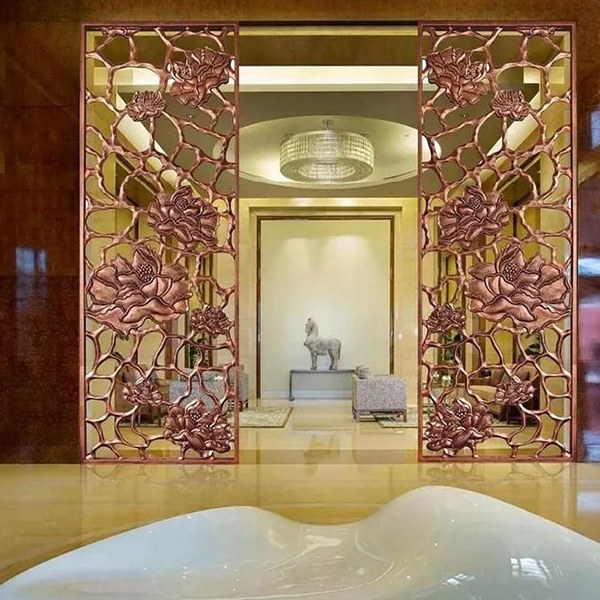 輕奢鋁雕屏風定制(圖1) 輕奢鋁雕屏風定制(圖1)