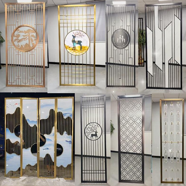 不銹鋼屏風(fēng)隔斷鏤空格柵客廳方通背景墻(圖1) 不銹鋼屏風(fēng)隔斷鏤空格柵客廳方通背景墻(圖1)