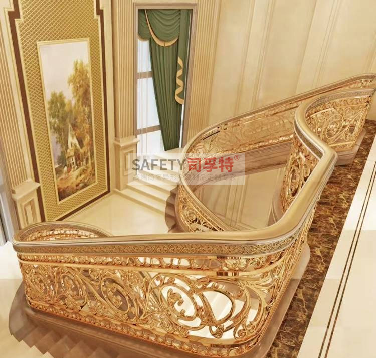 銅藝雕刻欄桿扶手，輕奢時尚，溫馨典雅(圖3)